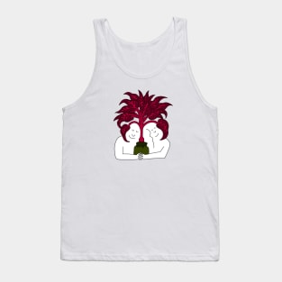 Red Plantasia Tank Top